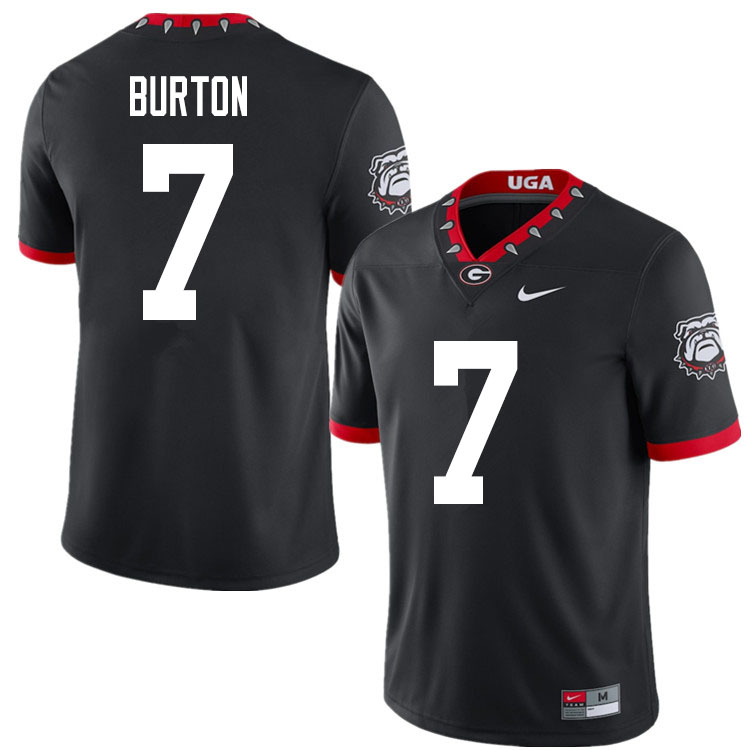 2020 Men #7 Jermaine Burton Georgia Bulldogs Mascot 100th Anniversary College Football Jerseys Sale-
